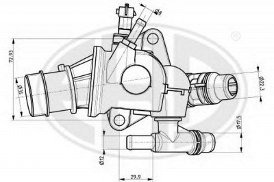 ERA 350332 -  Термостат, охлаждающая жидкость
