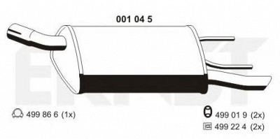 ERNST 001045 - Глушитель выхлопных газов конечный