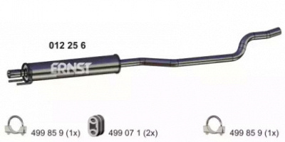 ERNST 012256 -  Средний глушитель выхлопных газов