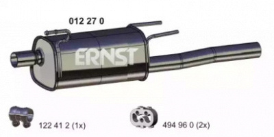 ERNST 012270 - Глушитель выхлопных газов конечный