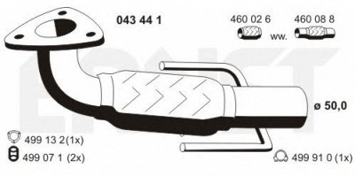 ERNST 043441 -  Труба выхлопного газа