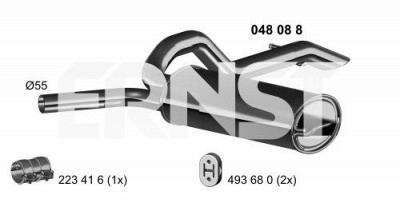 ERNST 048088 -  Глушитель выхлопных газов конечный