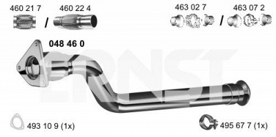 ERNST 048460 -  Труба выхлопного газа
