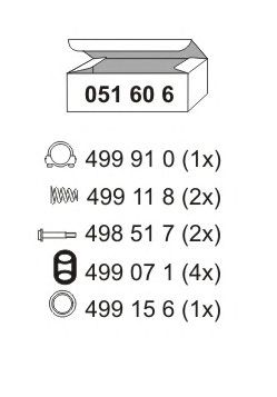 ERNST 051606 -  Монтажный комплект, глушитель