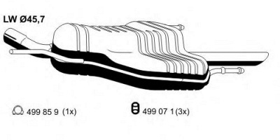 ERNST 055116 -  Глушитель выхлопных газов конечный