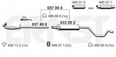 ERNST 057004 -  Средний глушитель выхлопных газов