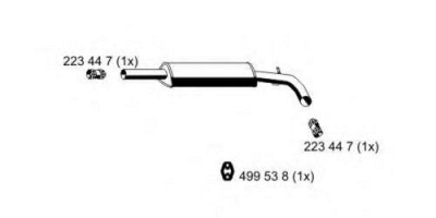 ERNST 112246 -  Средний глушитель выхлопных газов