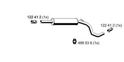 ERNST 112260 -  Средний глушитель выхлопных газов