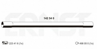 ERNST 142540 -  Труба выхлопного газа