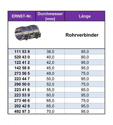 ERNST 273466 -  Соединительные элементы, система выпуска| Соединительные элементы, система выпуска
