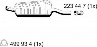 ERNST 275040 -  Средний глушитель выхлопных газов
