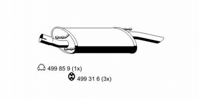 ERNST 310123 -  Глушитель выхлопных газов конечный