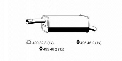 ERNST 310161 -  Глушитель выхлопных газов конечный