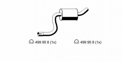 ERNST 310215 - Средний глушитель выхлопных газов