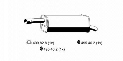 ERNST 310291 -  Глушитель выхлопных газов конечный