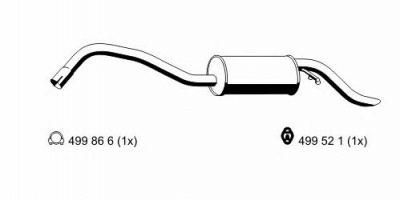 ERNST 312189 -  Глушитель выхлопных газов конечный