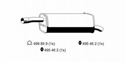 ERNST 313193 -  Глушитель выхлопных газов конечный