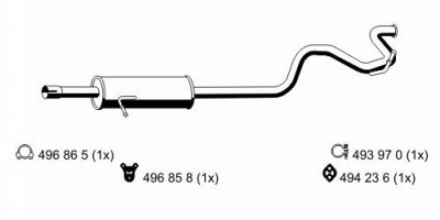 ERNST 330169 -  Глушитель выхлопных газов конечный