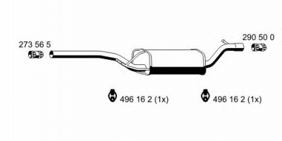 ERNST 341127 -  Средний глушитель выхлопных газов