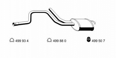 ERNST 343077 -  Глушитель выхлопных газов конечный