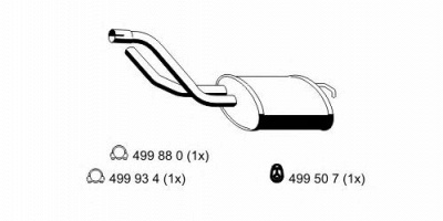 ERNST 343091 -  Глушитель выхлопных газов конечный