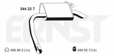ERNST 344227 -  Глушитель выхлопных газов конечный