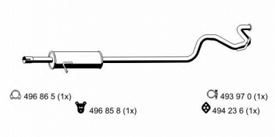 ERNST 348034 -  Глушитель выхлопных газов конечный