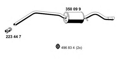 ERNST 350099 -  Глушитель выхлопных газов конечный