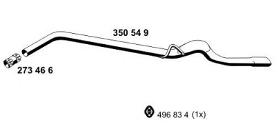 ERNST 350549 -  Труба выхлопного газа
