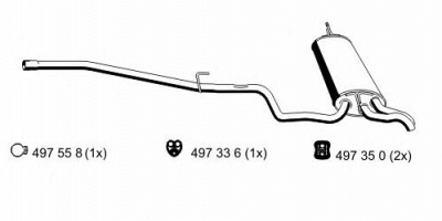 ERNST 362191 -  Глушитель выхлопных газов конечный