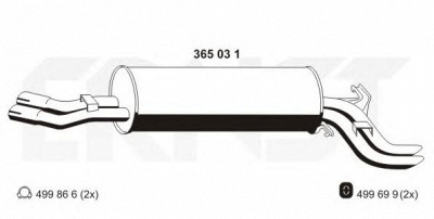 ERNST 365031 -  Глушитель выхлопных газов конечный