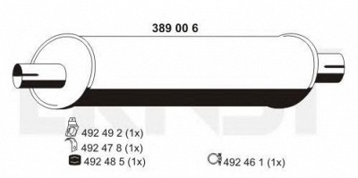 ERNST 389006 -  Глушитель выхлопных газов конечный