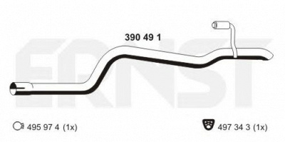 ERNST 390491 -  Труба выхлопного газа
