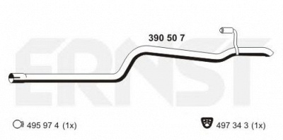 ERNST 390507 -  Труба выхлопного газа