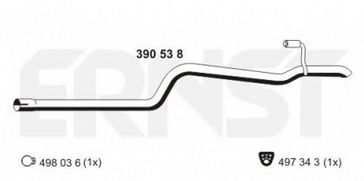 ERNST 390538 -  Труба выхлопного газа