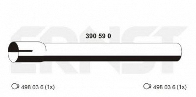 ERNST 390590 -  Труба выхлопного газа