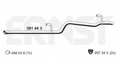 ERNST 391443 -  Труба выхлопного газа