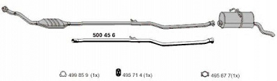 ERNST 500456 -  Труба выхлопного газа| Ремонтная трубка, катализатор