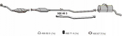 ERNST 500463 -  Труба выхлопного газа| Ремонтная трубка, катализатор