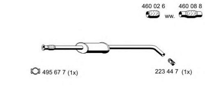 ERNST 530019 -  Средний глушитель выхлопных газов