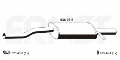 ERNST 536066 -  Глушитель выхлопных газов конечный