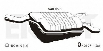 ERNST 540056 -  Глушитель выхлопных газов конечный