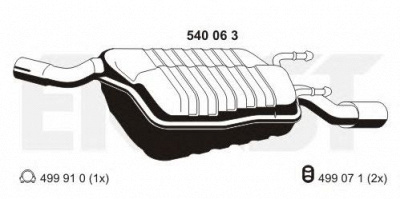ERNST 540063 -  Глушитель выхлопных газов конечный