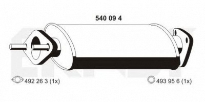 ERNST 540094 -  Предглушитель выхлопных газов