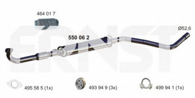 ERNST 550062 - Средний глушитель выхлопных газов