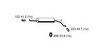 ERNST 640213 -  Средний глушитель выхлопных газов