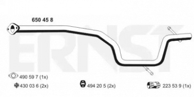 ERNST 650458 -  Труба выхлопного газа