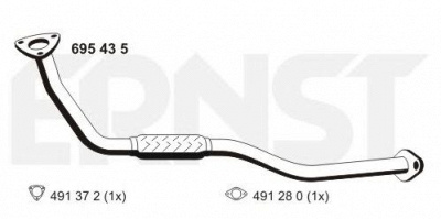 ERNST 695435 -  Труба выхлопного газа