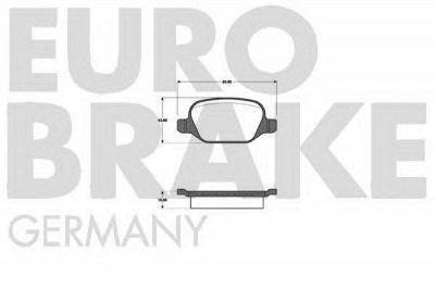 EUROBRAKE 5502221023 -  Комплект тормозных колодок, дисковый тормоз