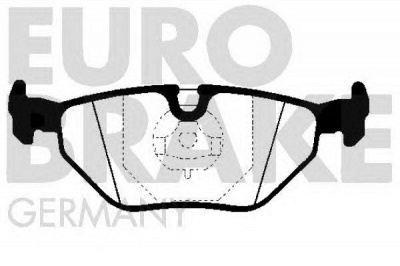 EUROBRAKE 5502221507 -  Комплект тормозных колодок, дисковый тормоз